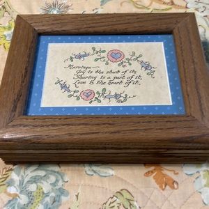 Wooden Box with Marriage Poem